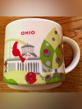 Starbucks Ohio 2013 You Are Here Collection Coffee Mug Cup 14oz Buckeyes, EUC